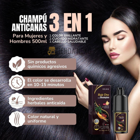 Champú Anticanas 3 en 1 para Mujeres e Hombres