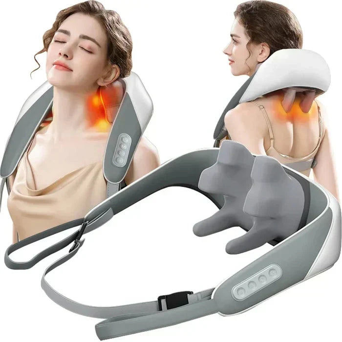 Masajeador para cuello, hombros y espalda con calor terapéutico